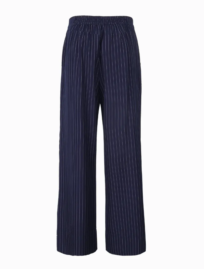 Kirsty Chalk Striped Pant Navy