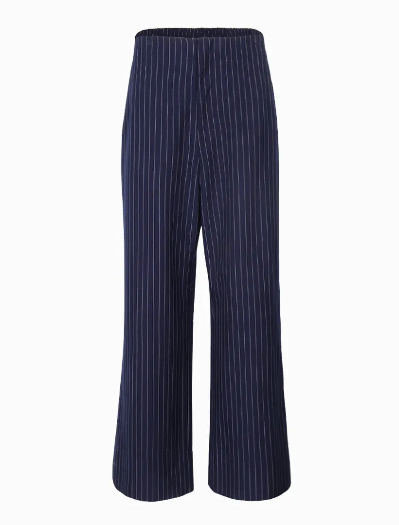 Kirsty Chalk Striped Pant Navy