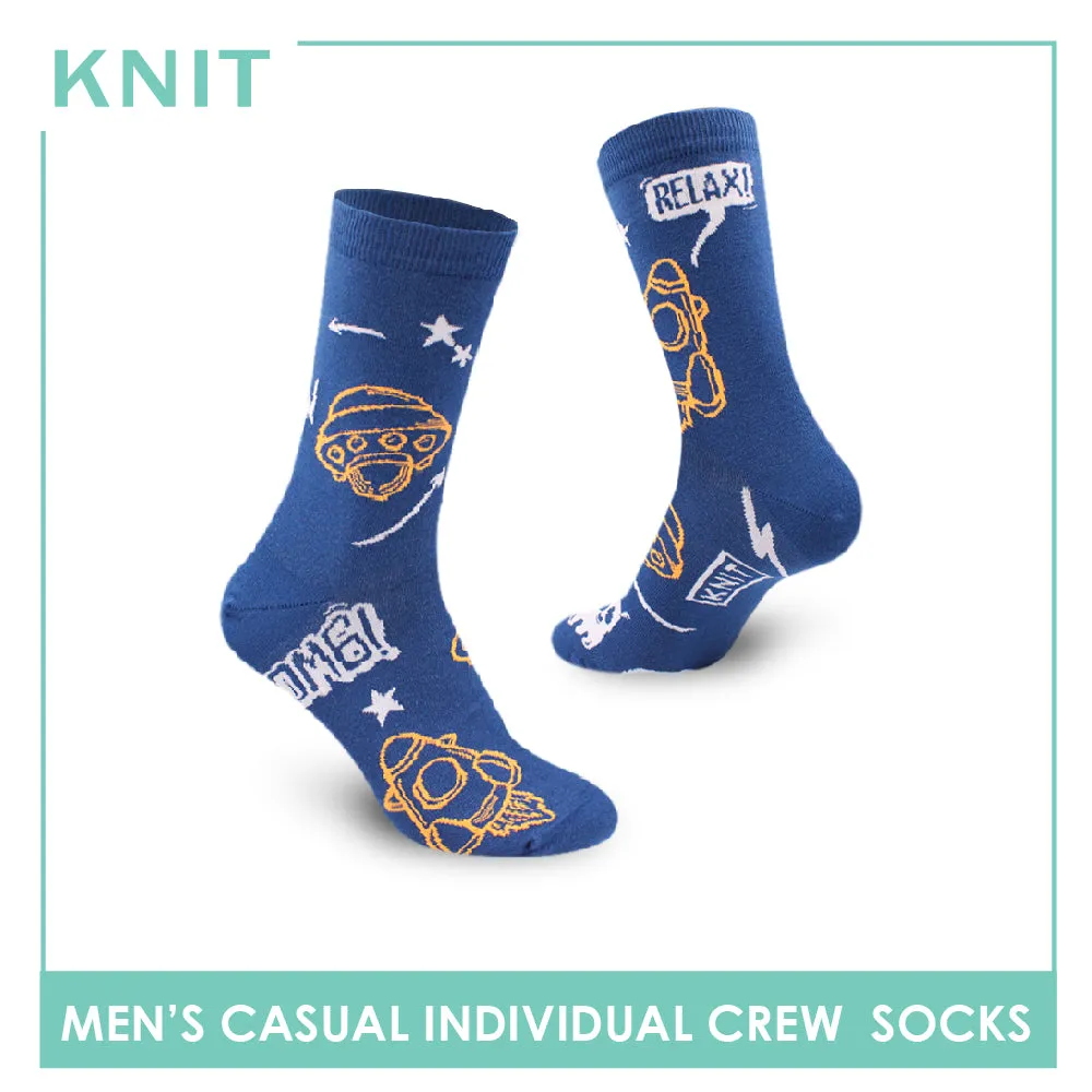 Knit Men's OMG UFO Cotton Light Performance Crew Socks 1 Pair KMC2305
