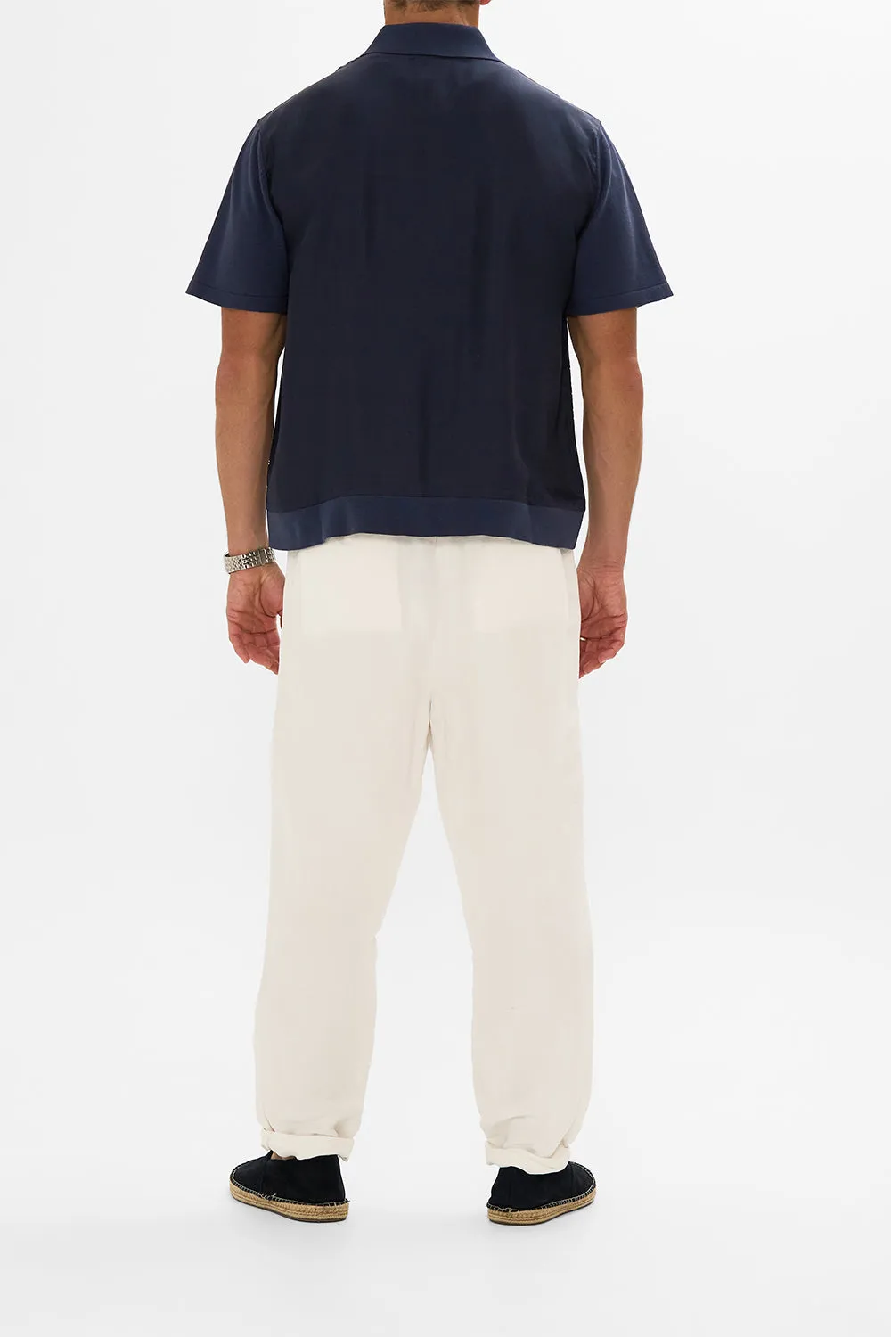 KNIT SLEEVE SILK SHIRT PALACIO POETRY