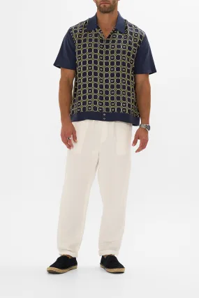 KNIT SLEEVE SILK SHIRT PALACIO POETRY