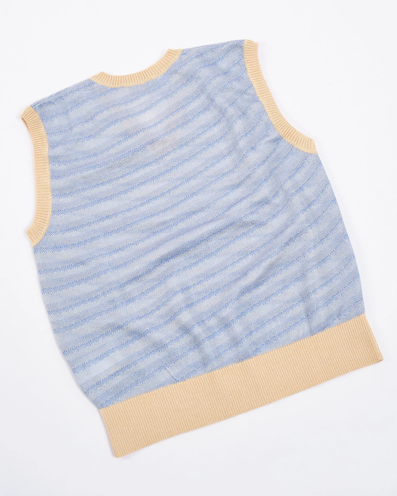 KNITTED VEST Cartoon Static Stripe