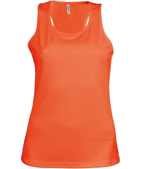 Ladies sports vest | Fluorescent Orange