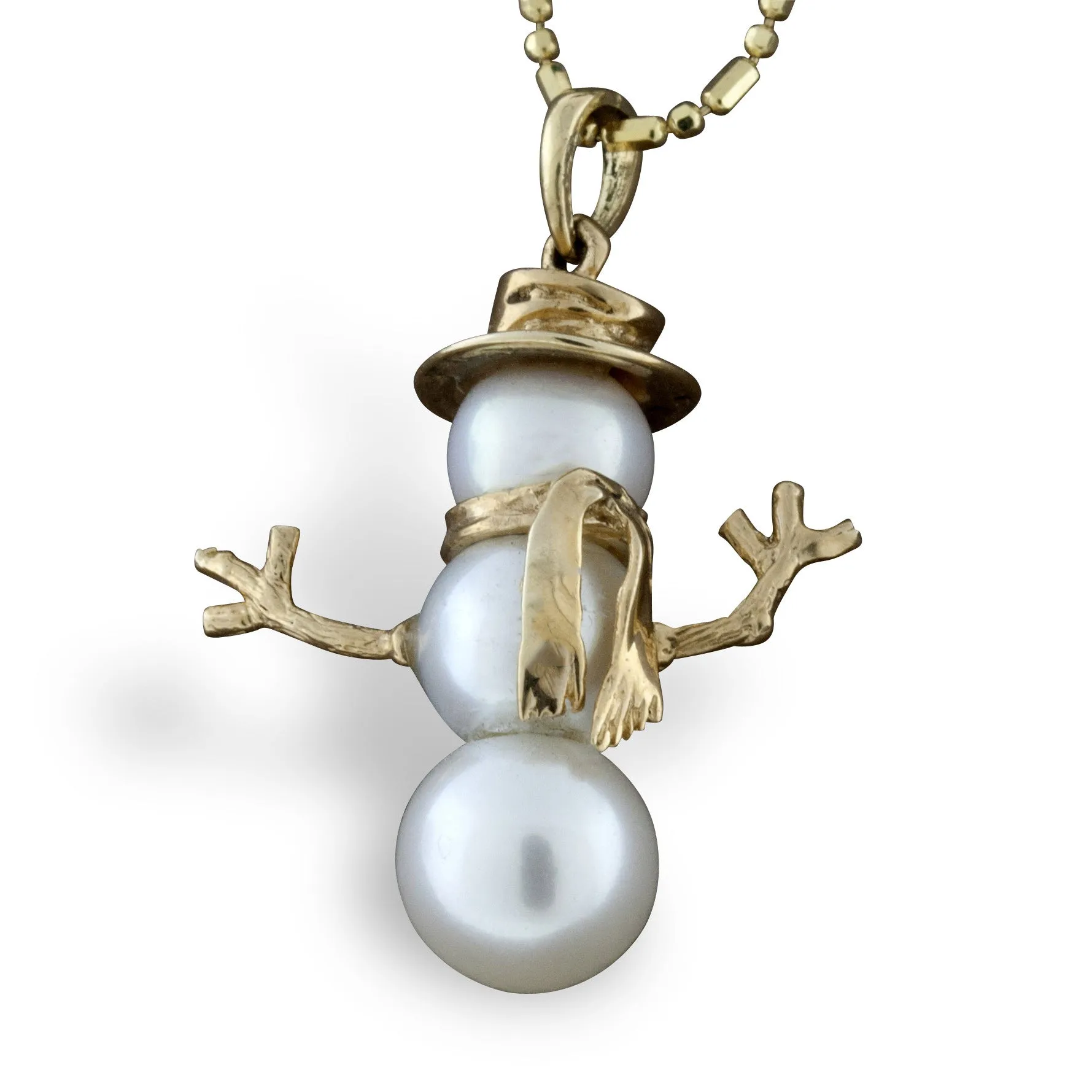 Large Tophat Pearl Snowman