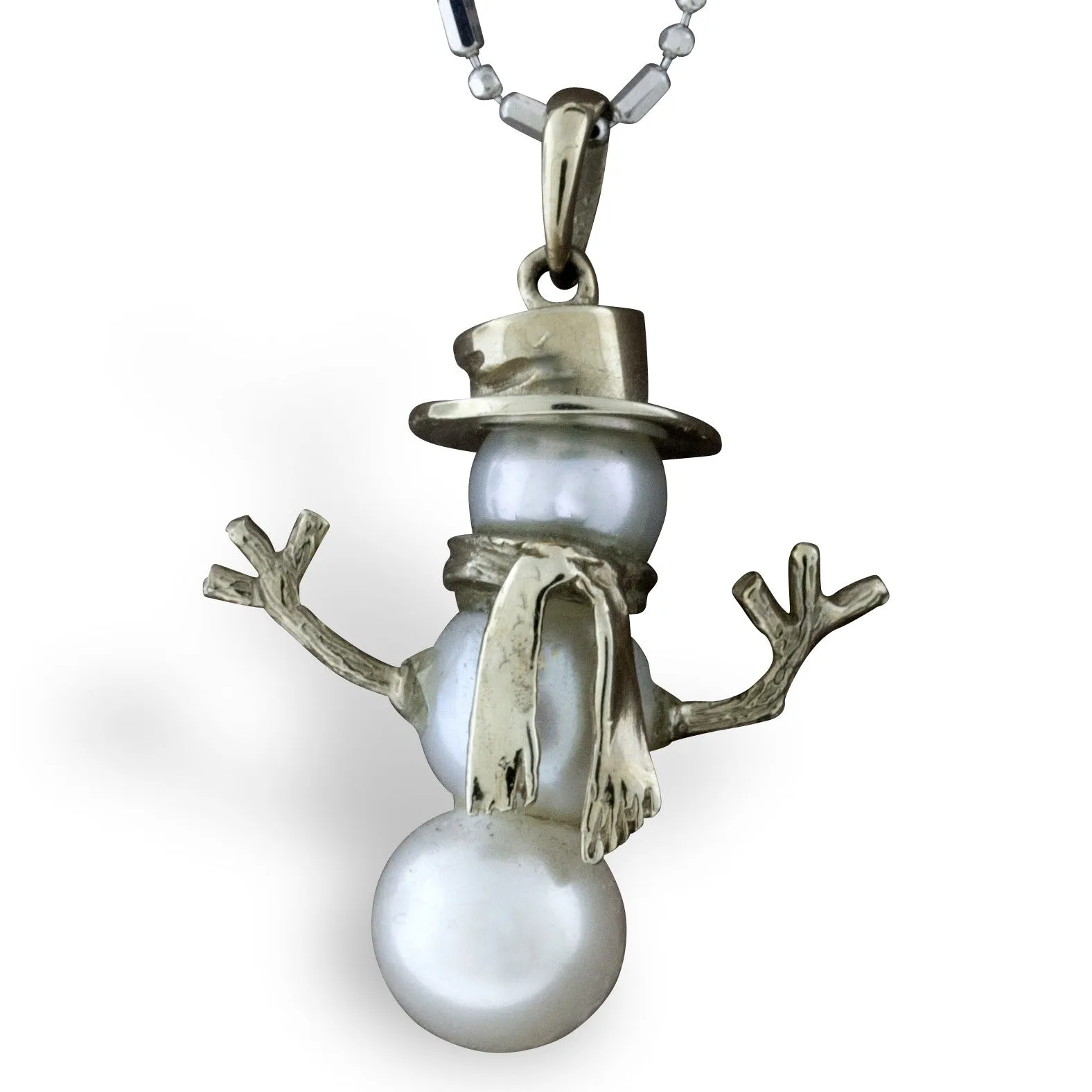 Large Tophat Pearl Snowman