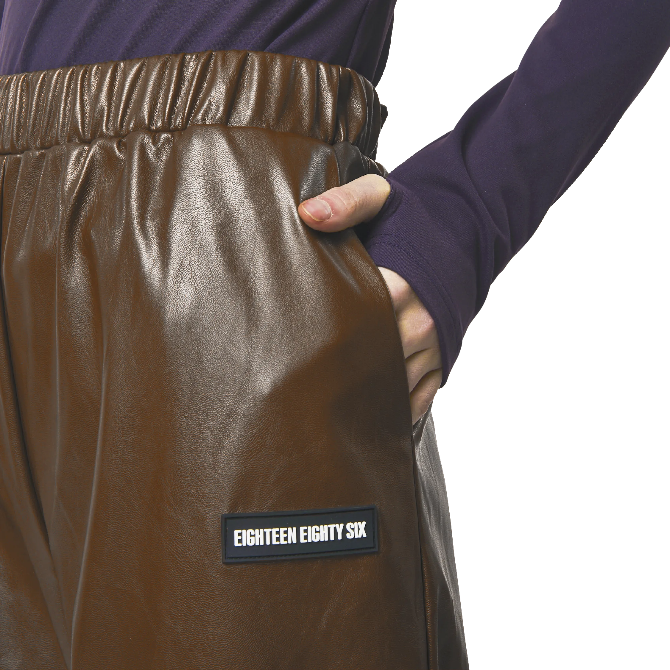 LEATHER PANTS BROWN