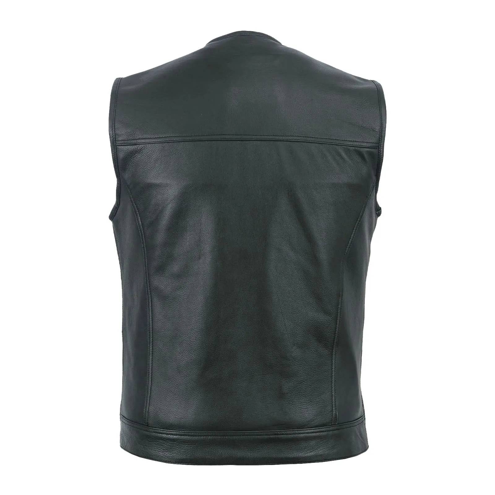 Leatherick Sons Of Anarchy Black Collarless Biker Vest