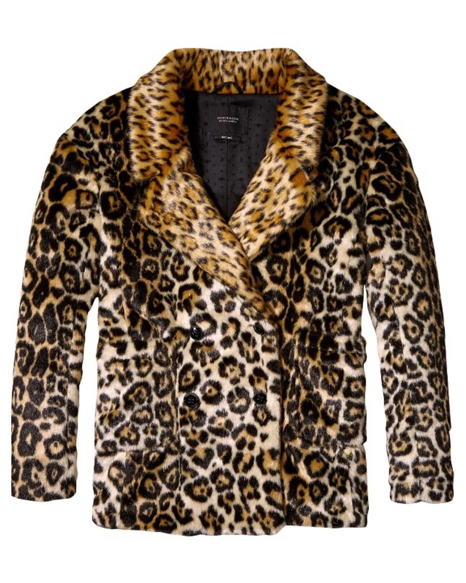 Leopard Print Faux Fur Coat