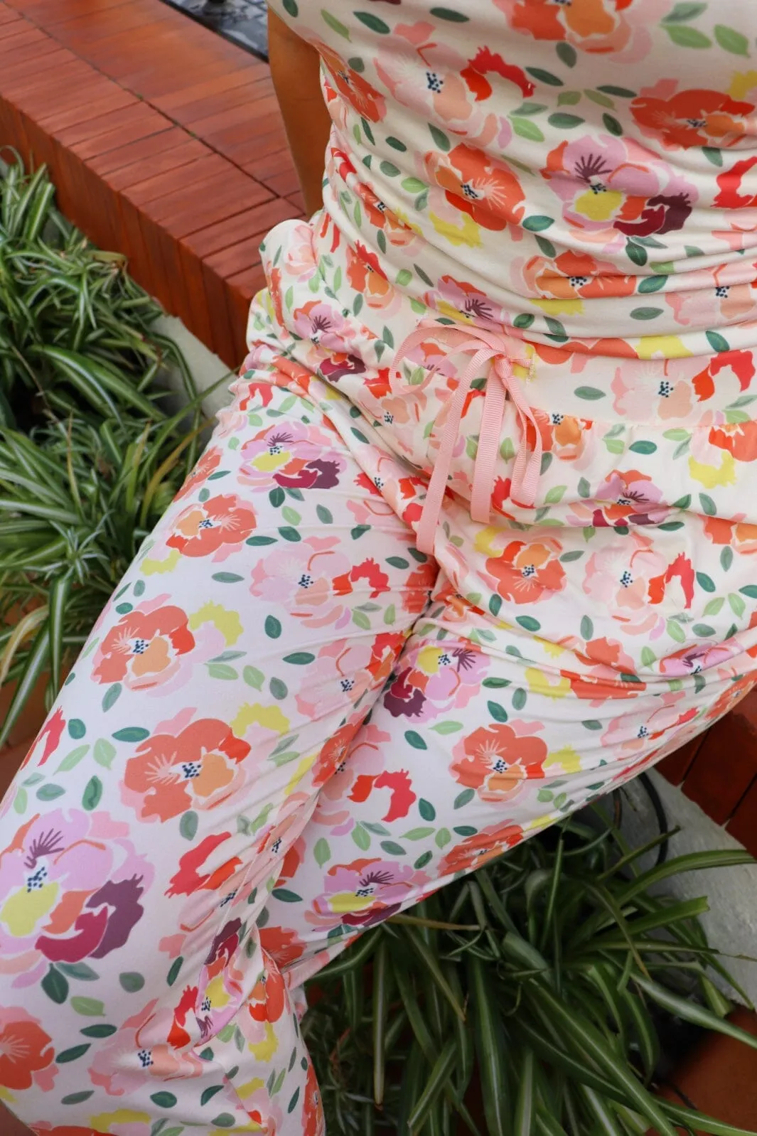 Liberte - Alma-Pants - Creamy Peach Flower