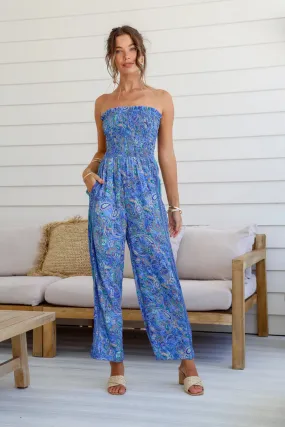 Lily T Collection Marley Jumpsuit Royal Blue S