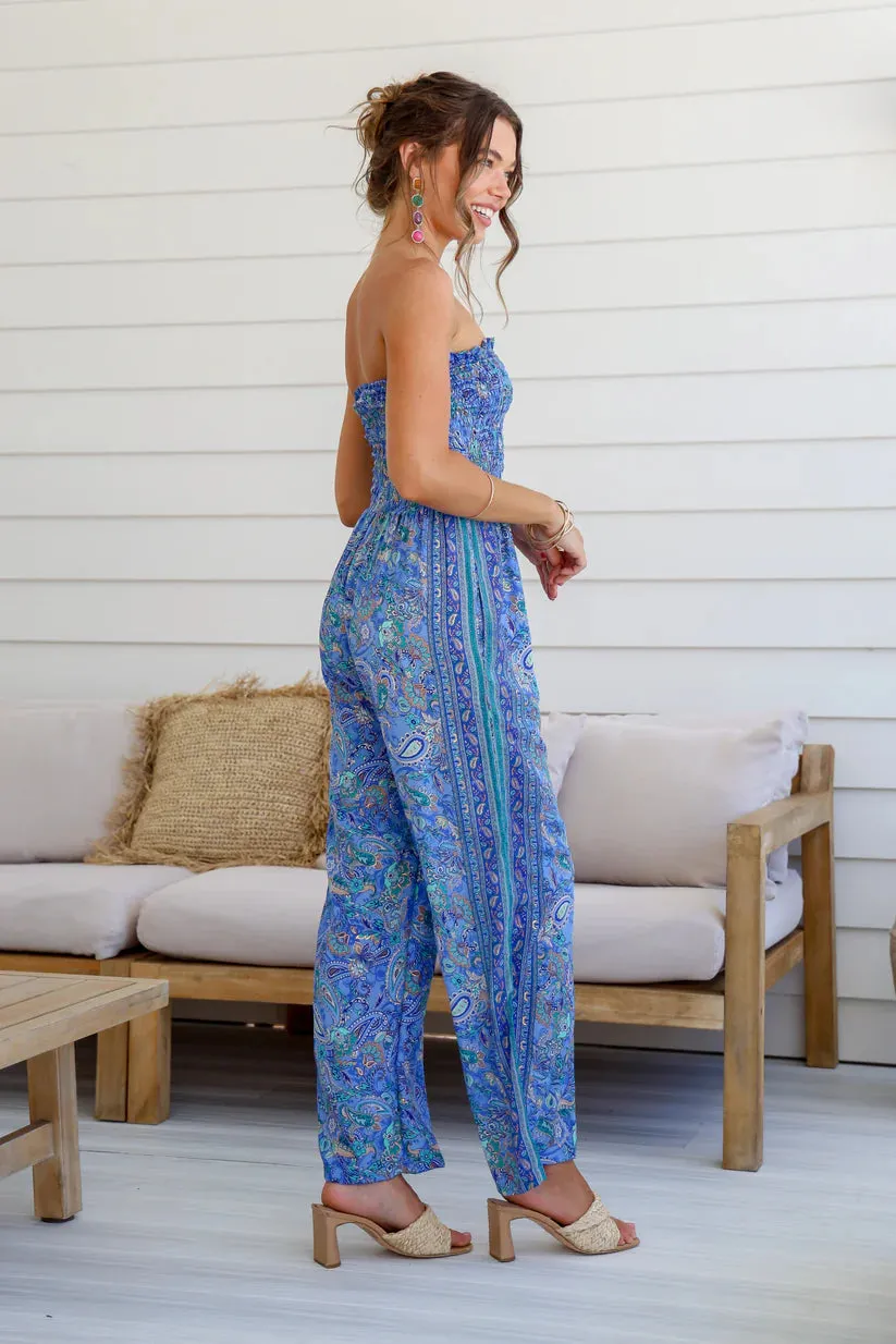 Lily T Collection Marley Jumpsuit Royal Blue S