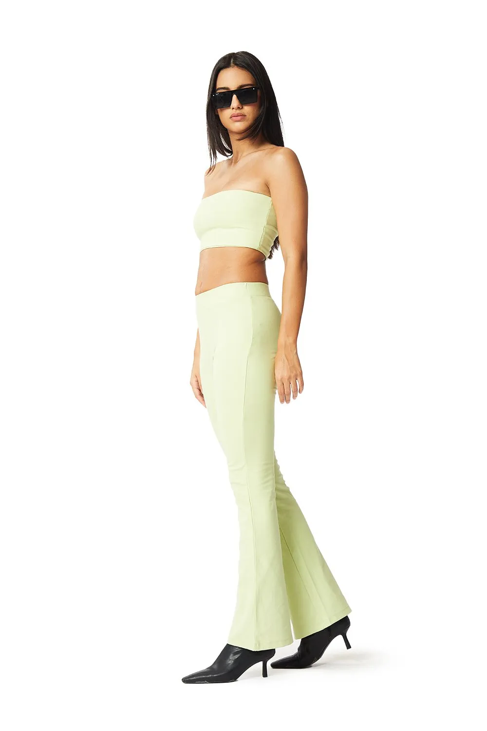 Lime Green Flared Up Pants