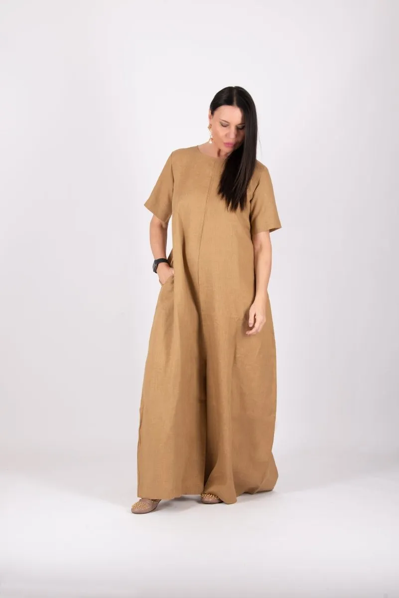 Linen Wide Jumpsuit VALENTIN