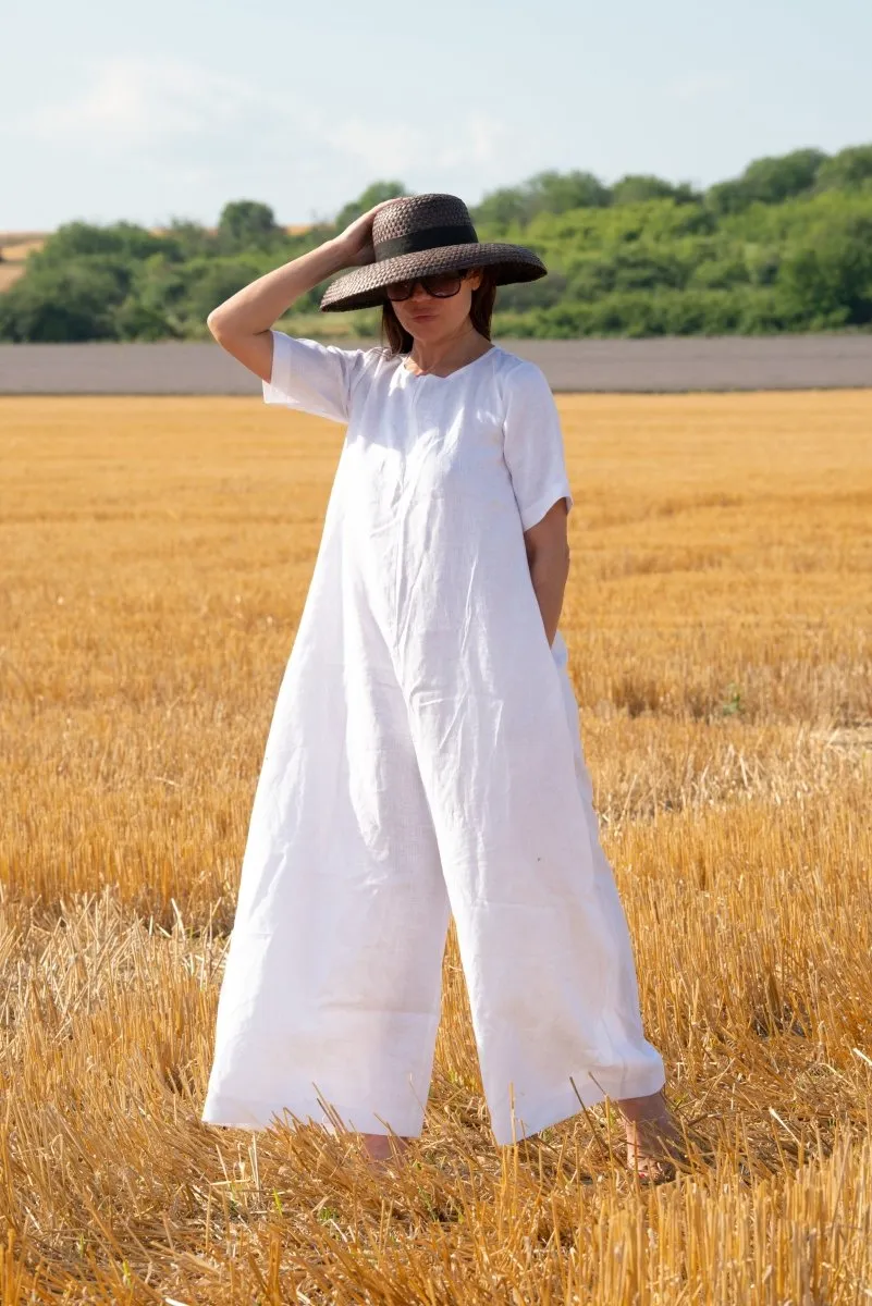 Linen Wide Jumpsuit VALENTIN