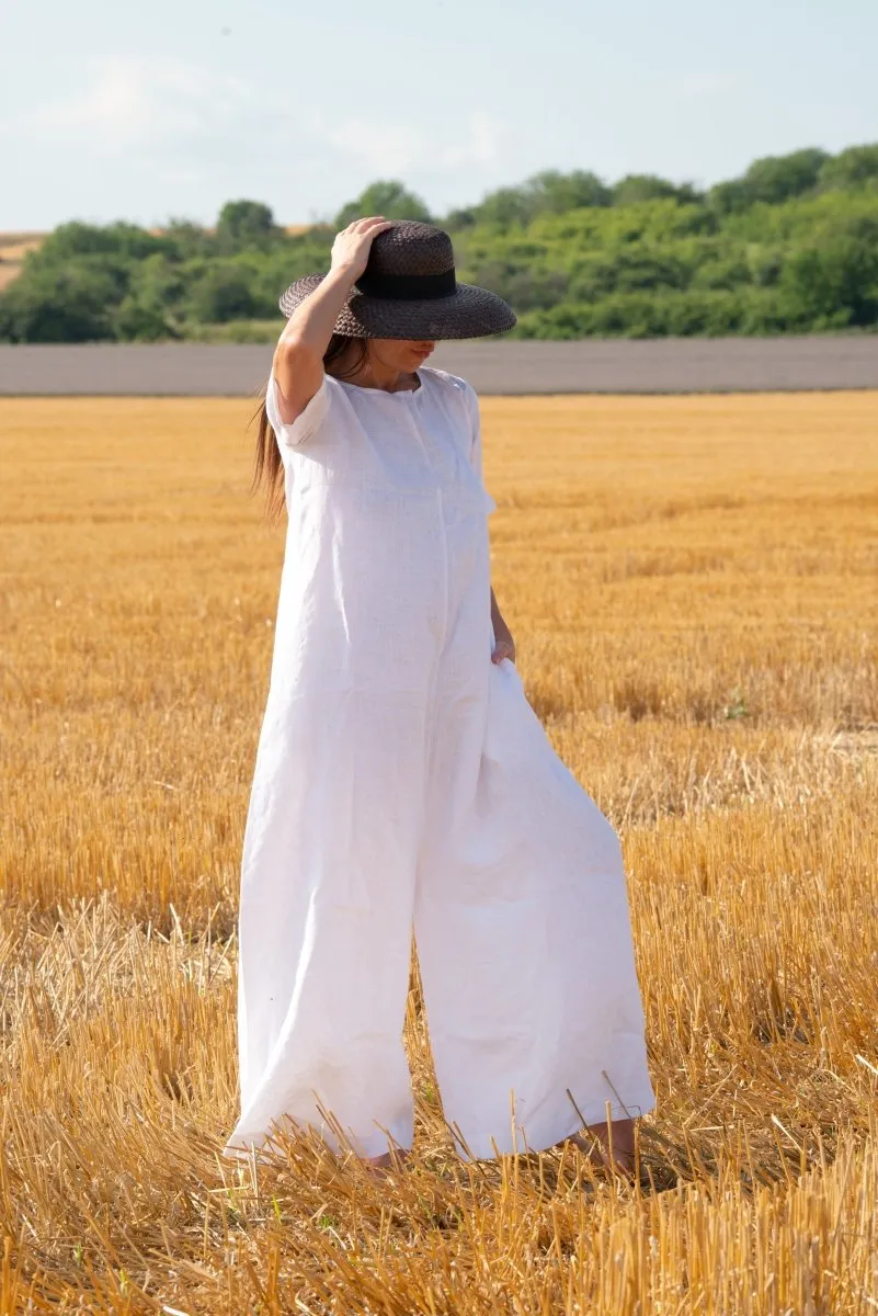 Linen Wide Jumpsuit VALENTIN