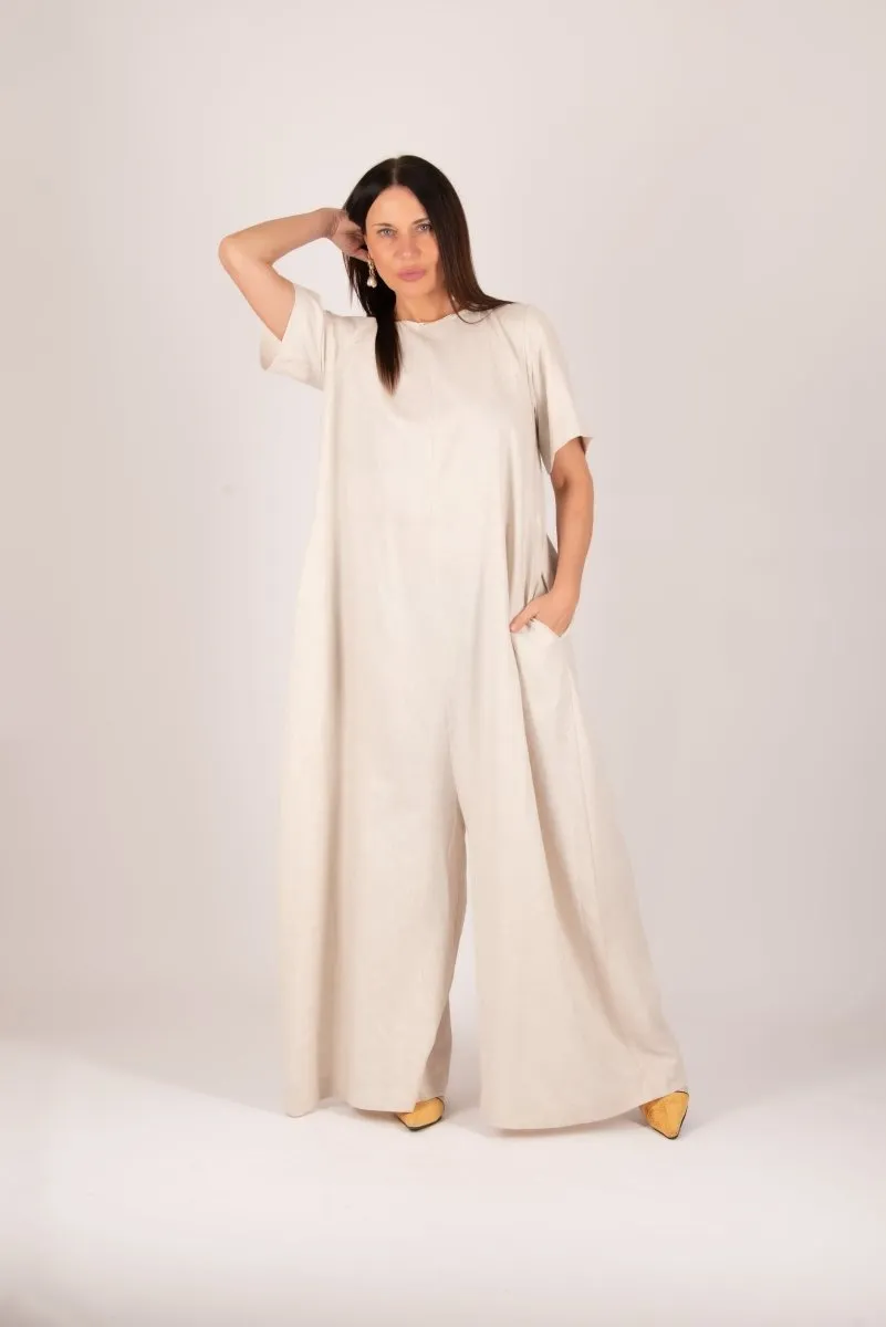 Linen Wide Jumpsuit VALENTIN