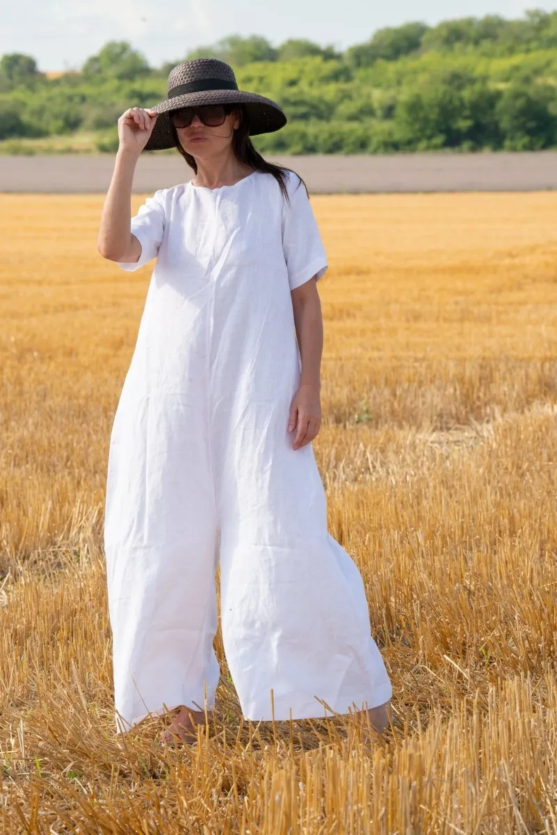 Linen Wide Jumpsuit VALENTIN
