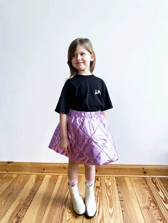 LMH Metallic Lavender Quilted Skirt