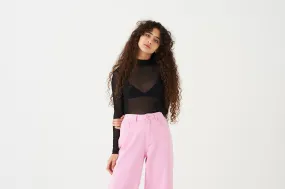 LO Black Sheer Turtleneck