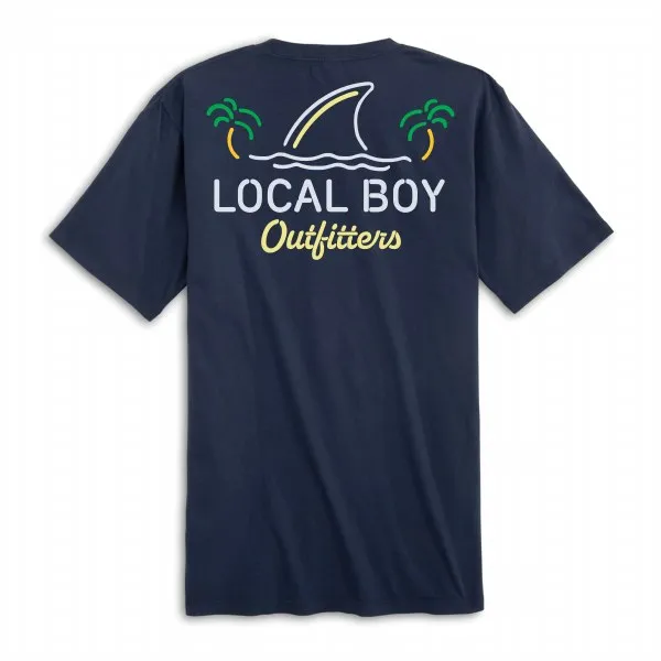 Local Boy: Shark Fin tee - China Blue