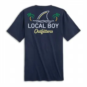 Local Boy: Shark Fin tee - China Blue