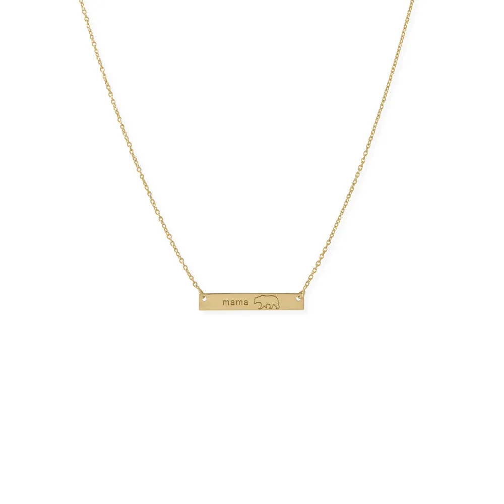Mama Bear Bar Necklace