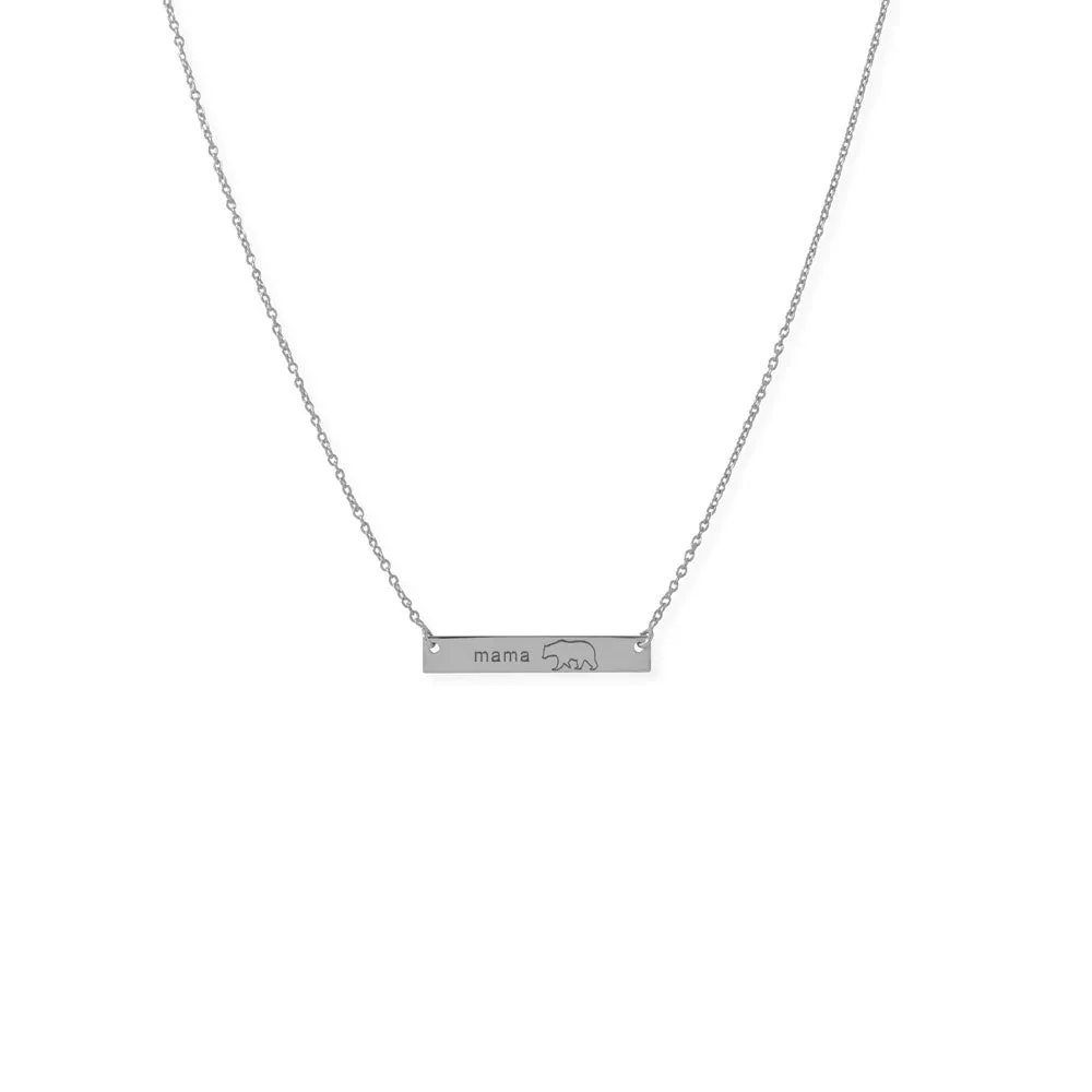 Mama Bear Bar Necklace