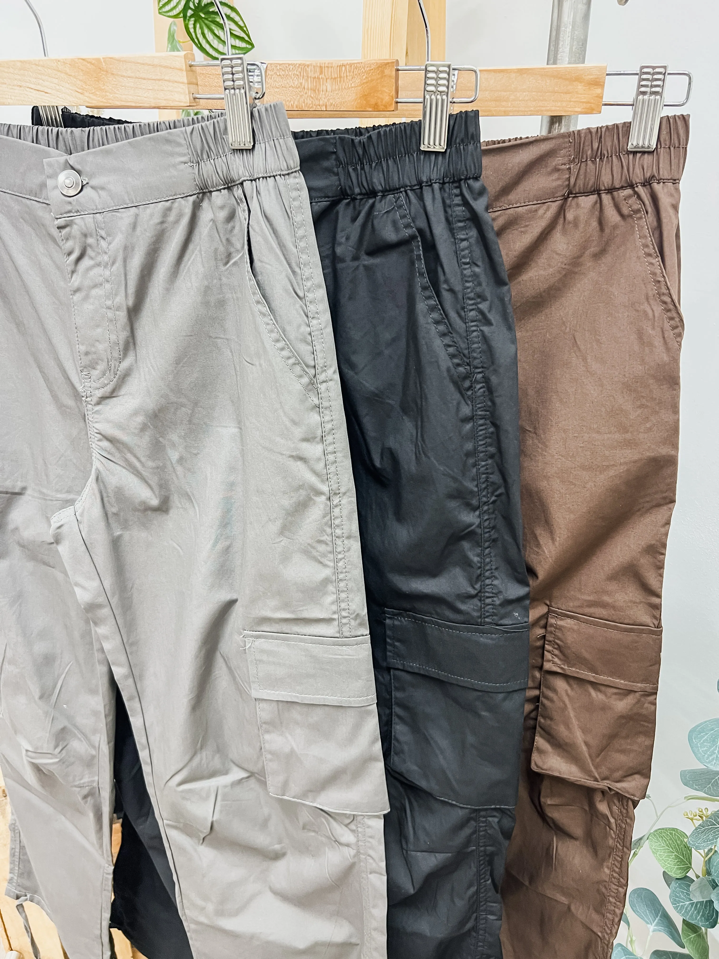 Maria Cargo Stretch Waistband Pants
