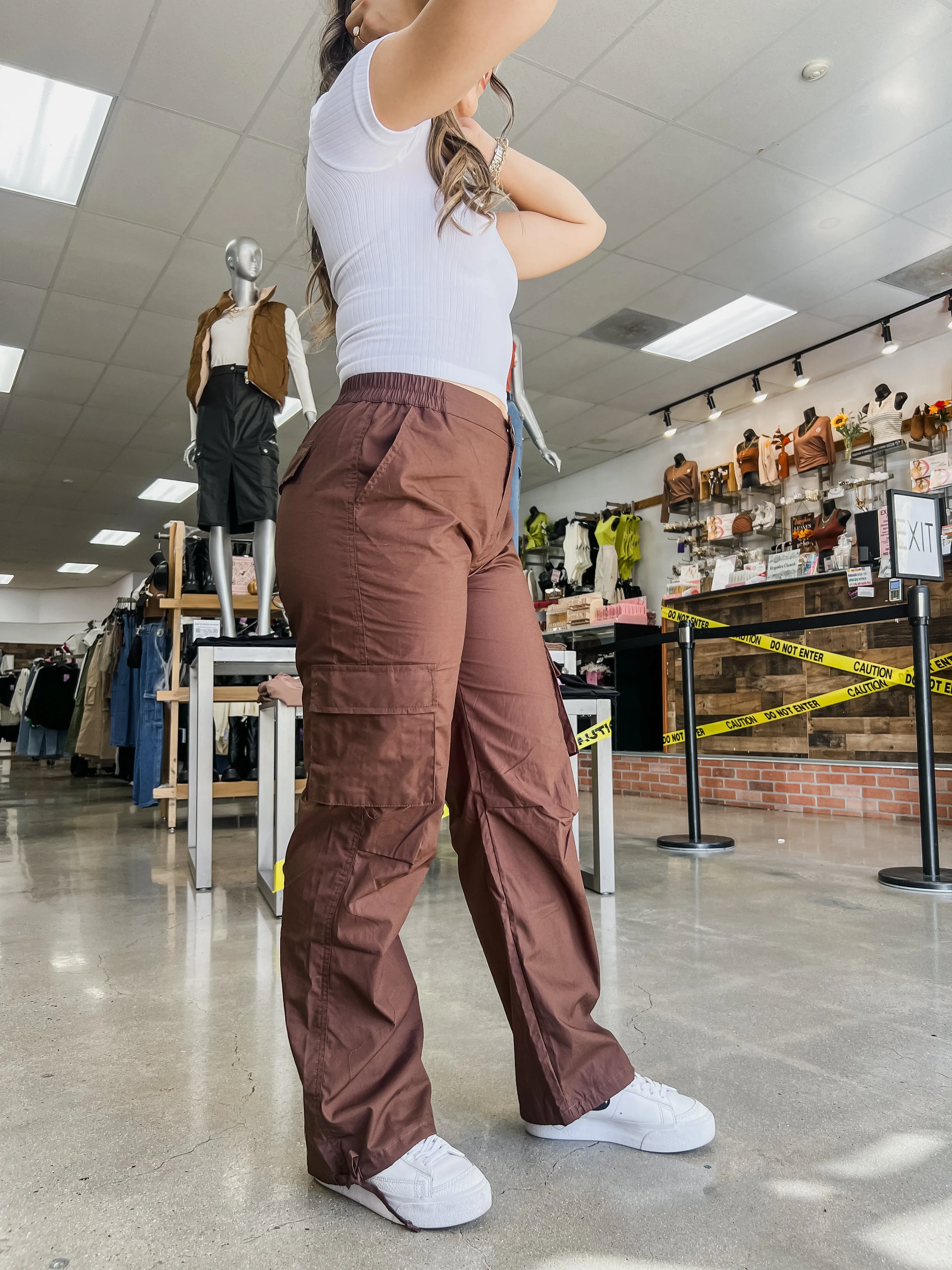 Maria Cargo Stretch Waistband Pants
