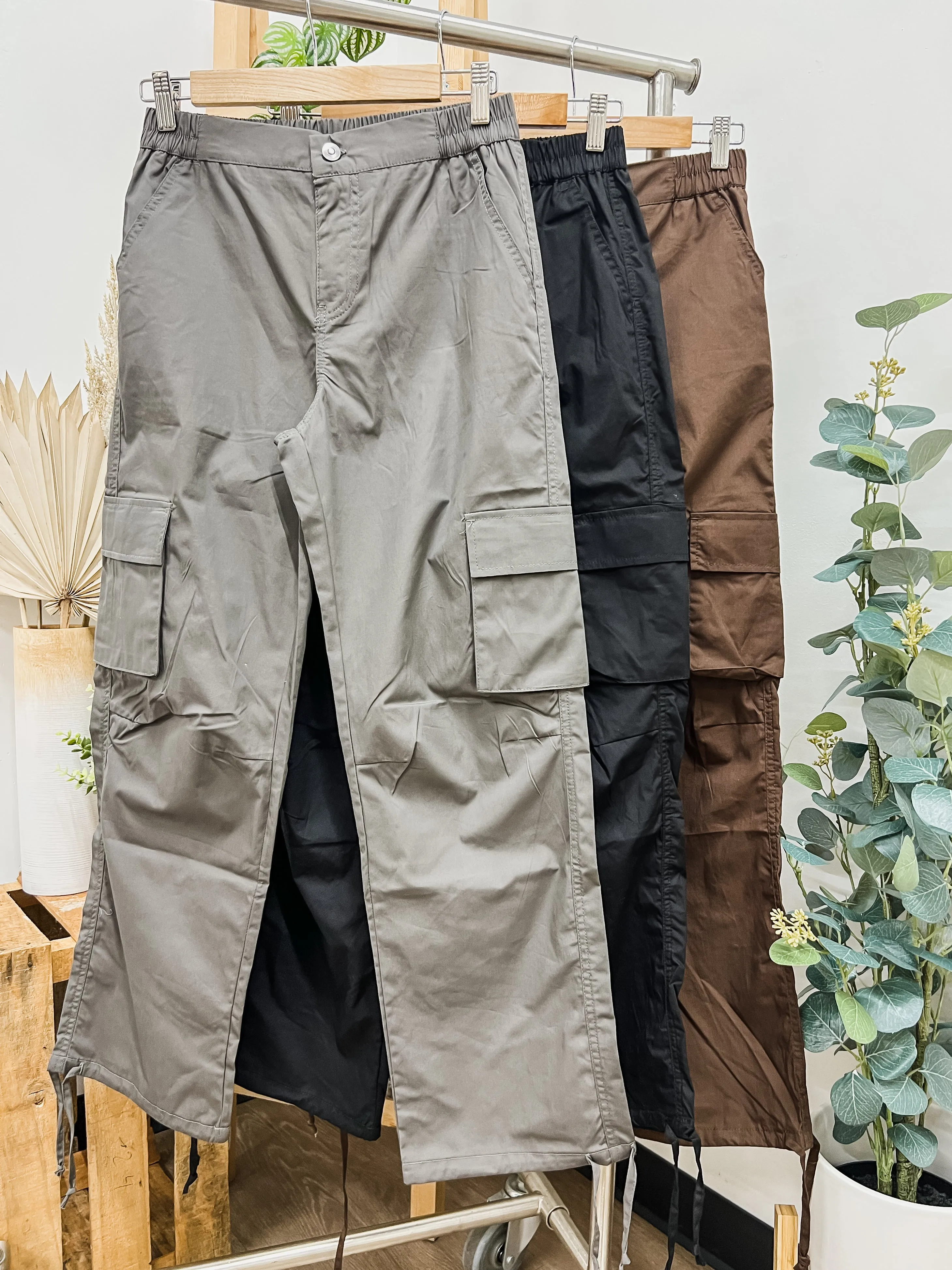 Maria Cargo Stretch Waistband Pants