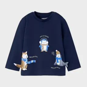 Mayoral Baby Boy Long Sleeve Arctic T-shirt - Noche
