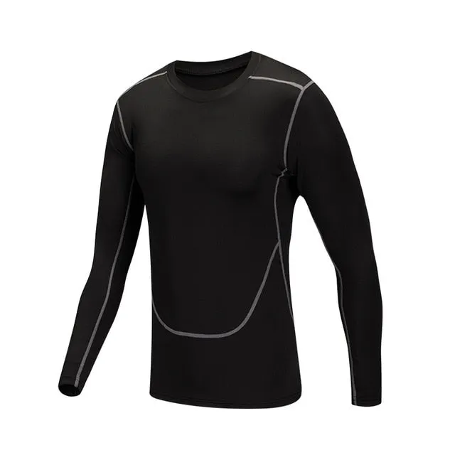 Men Compression Patchwork t Shirt