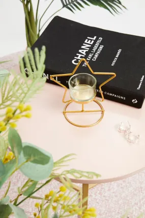 Metallic Star Tea Light Holder
