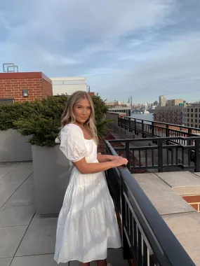 Mindy Puff Sleeve Midi Dress