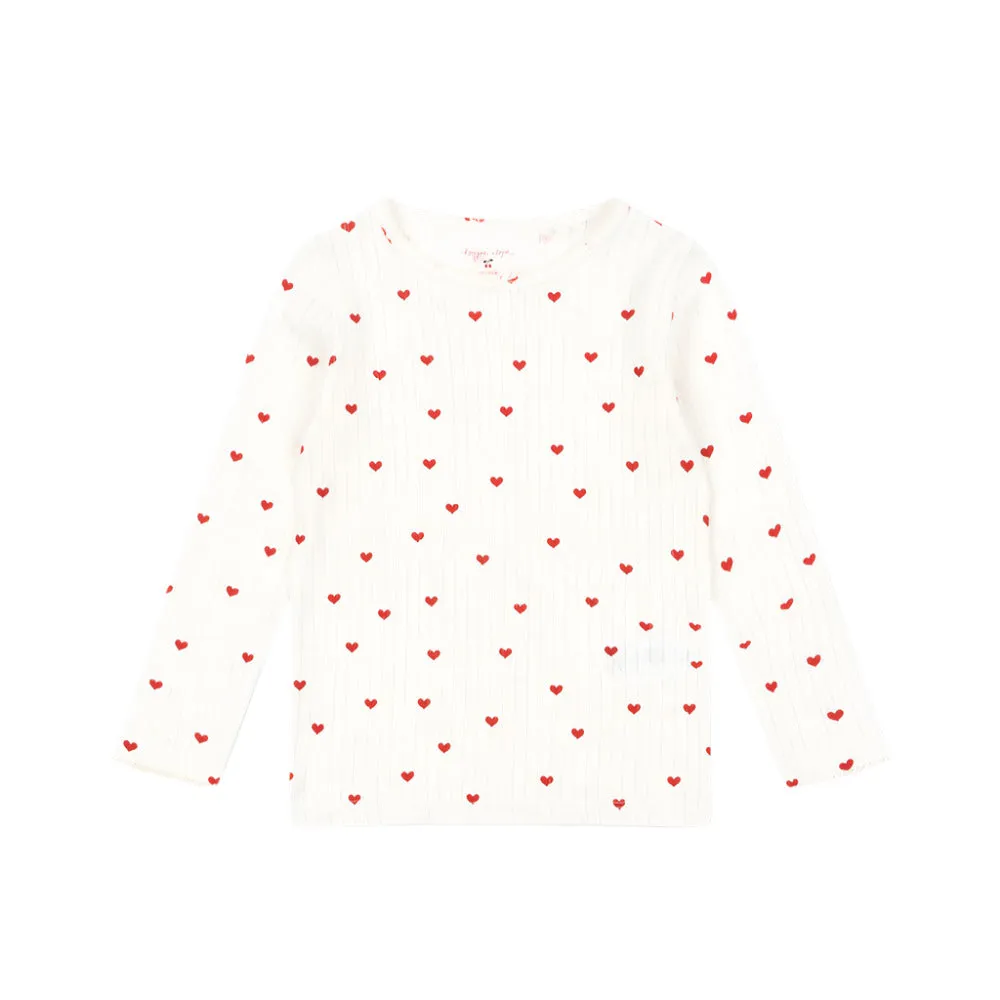 MINI HEARTS SHIRT GOTS