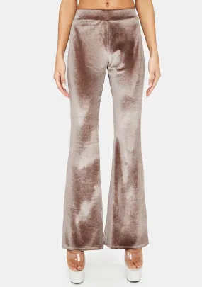 Mocha Velvet Flare Pants