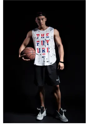 MONSTER GUARDIANS TIE DYE TANK TOP WITH LETTERS PRINT DESIGN