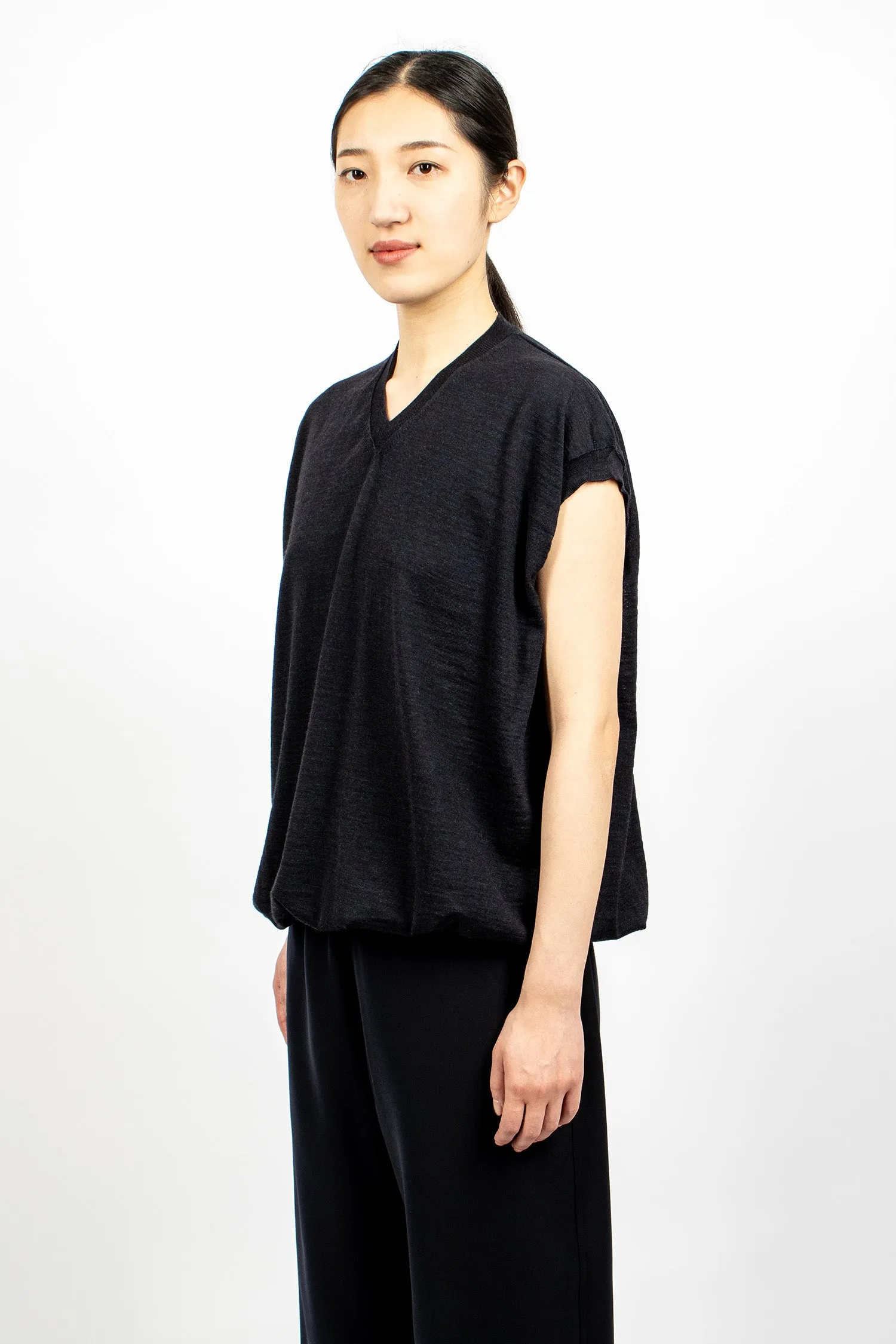 Munich Knit Vest Dark Navy Melange