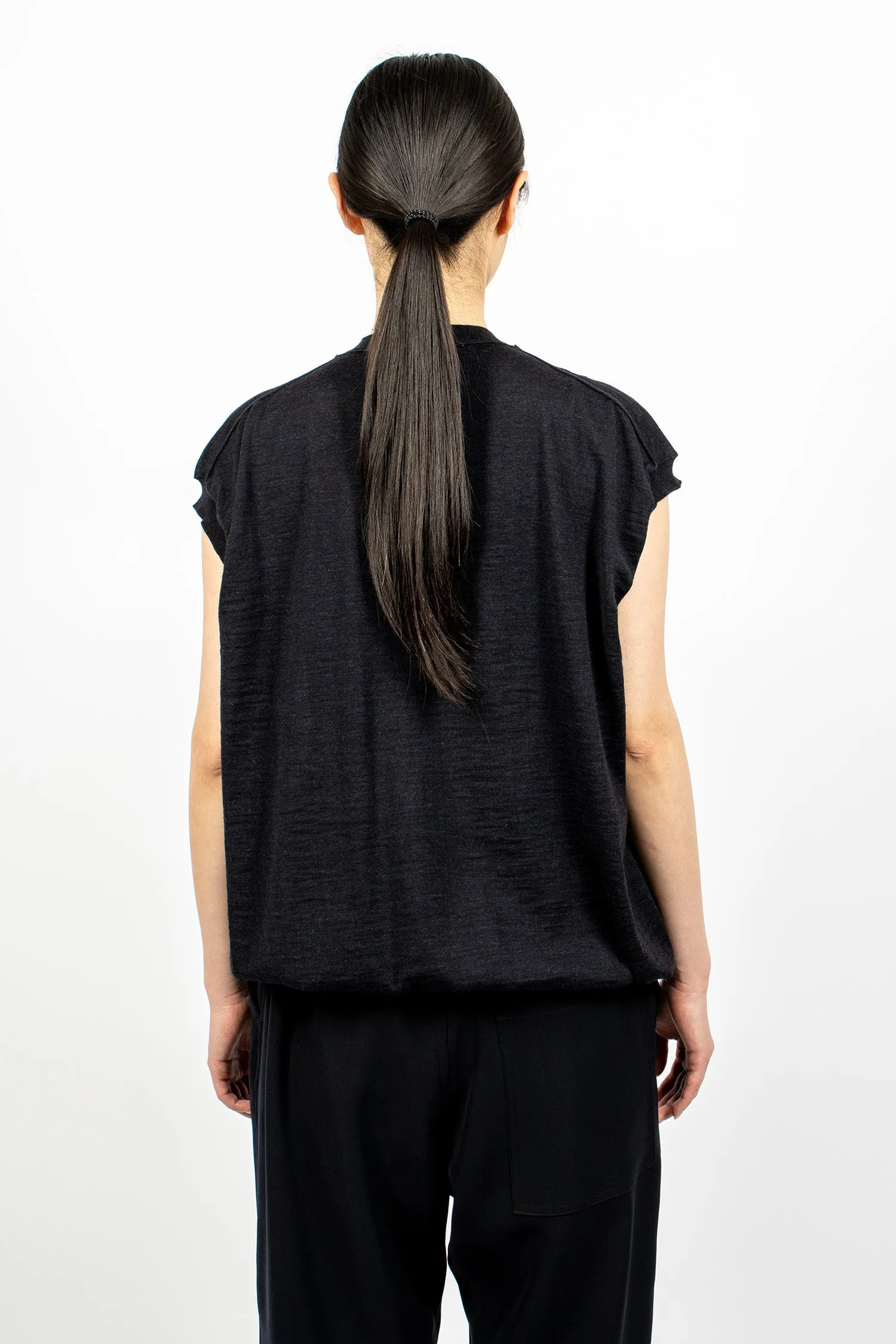 Munich Knit Vest Dark Navy Melange
