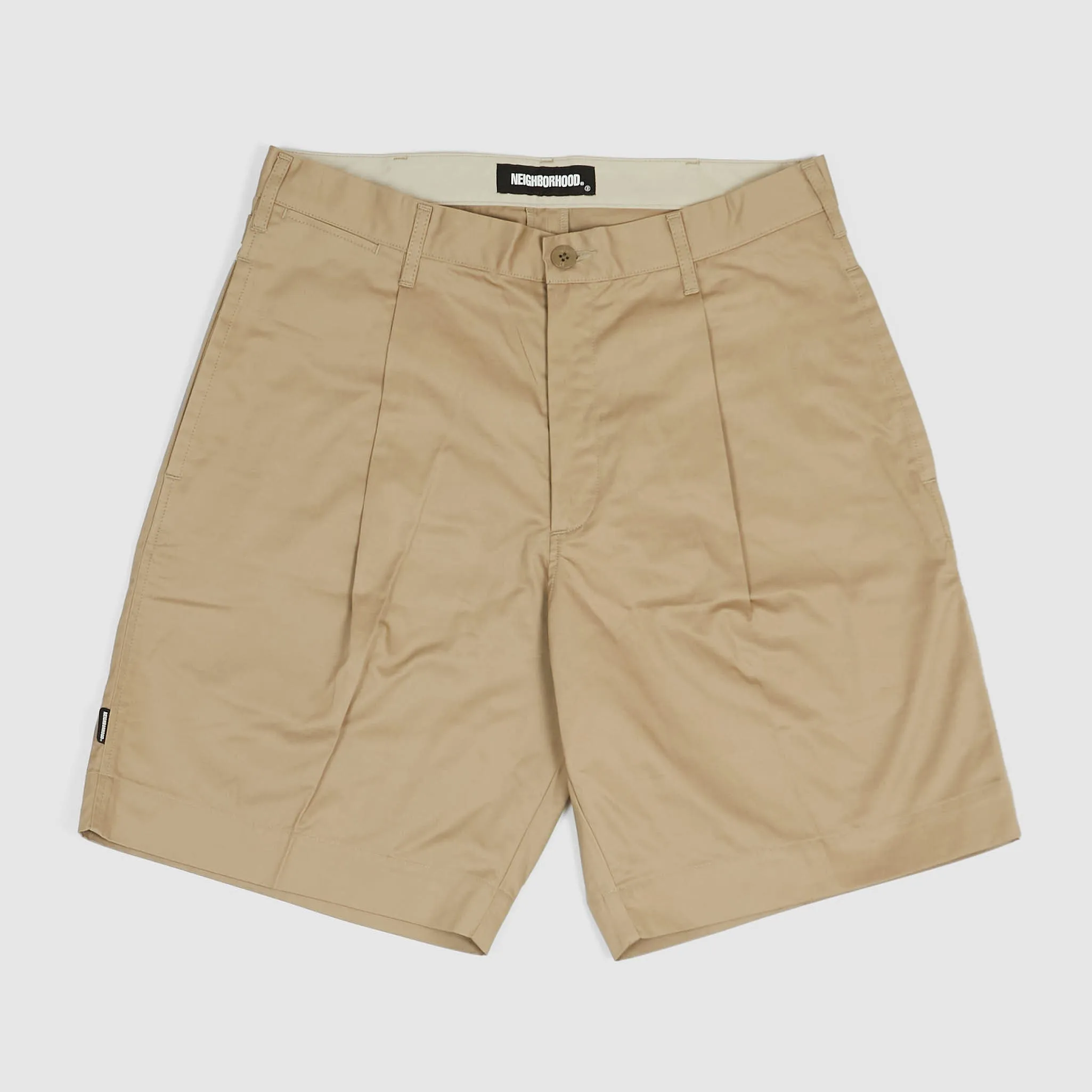 Neighborhood SMG Pleated Bermuda Shorts With Embroidered Pockets