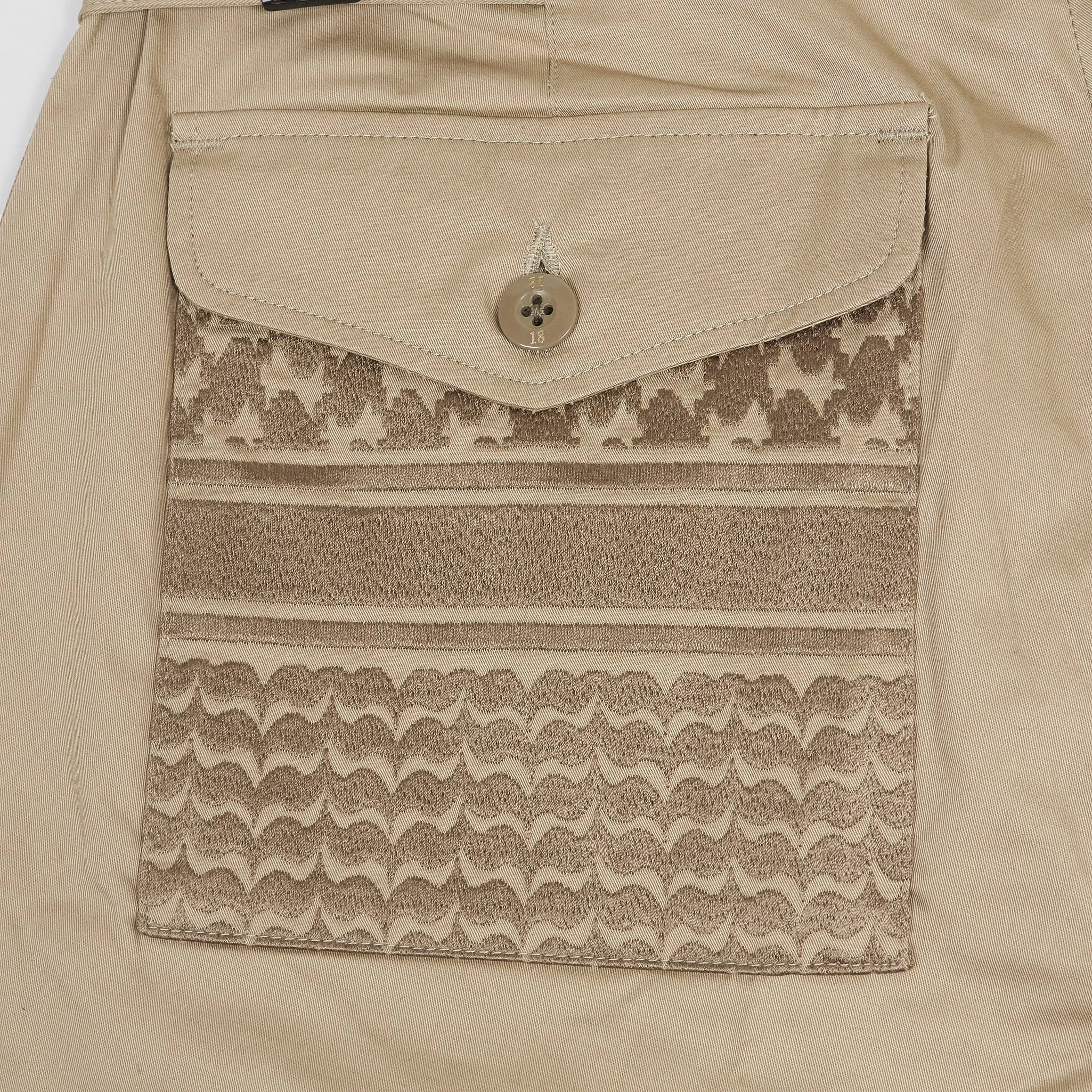 Neighborhood SMG Pleated Bermuda Shorts With Embroidered Pockets