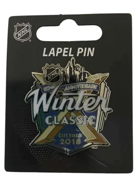 New York Rangers Buffalo Sabres 2018 Winter Classic 10th Anniversary Lapel Pin