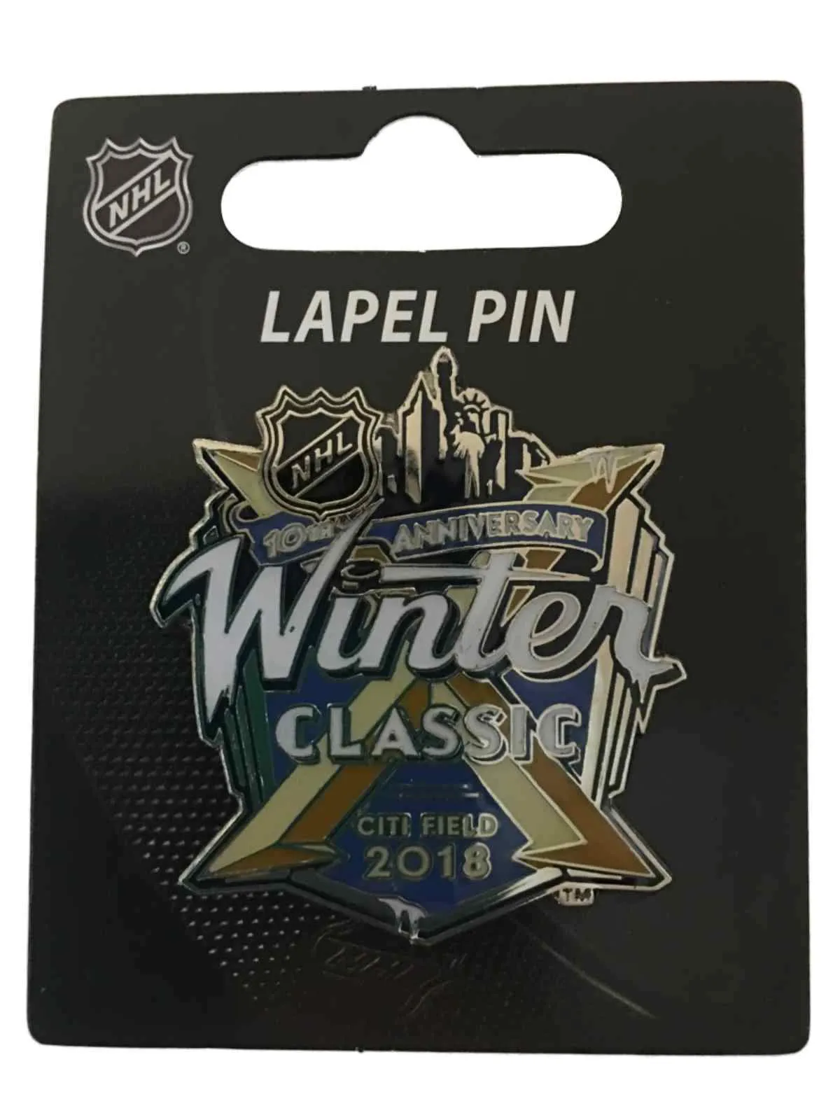 New York Rangers Buffalo Sabres 2018 Winter Classic 10th Anniversary Lapel Pin