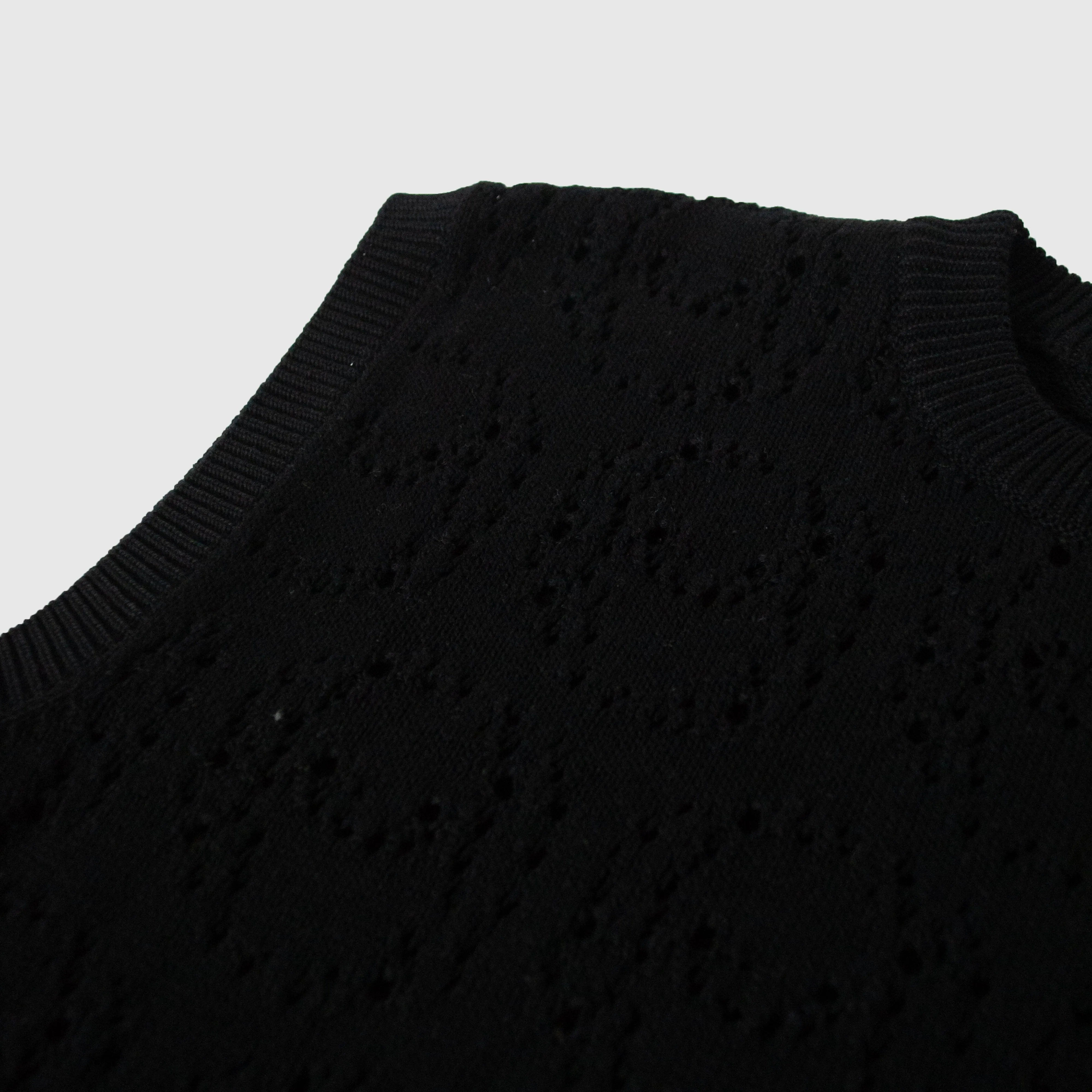 No Problemo Alien-O Lace Cotton Vest - Black