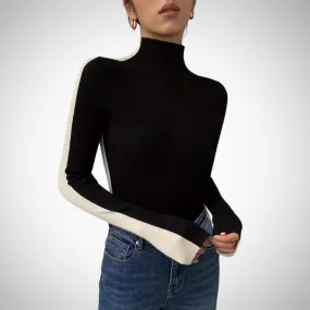 Ofelia Color Block Turtleneck Sweater