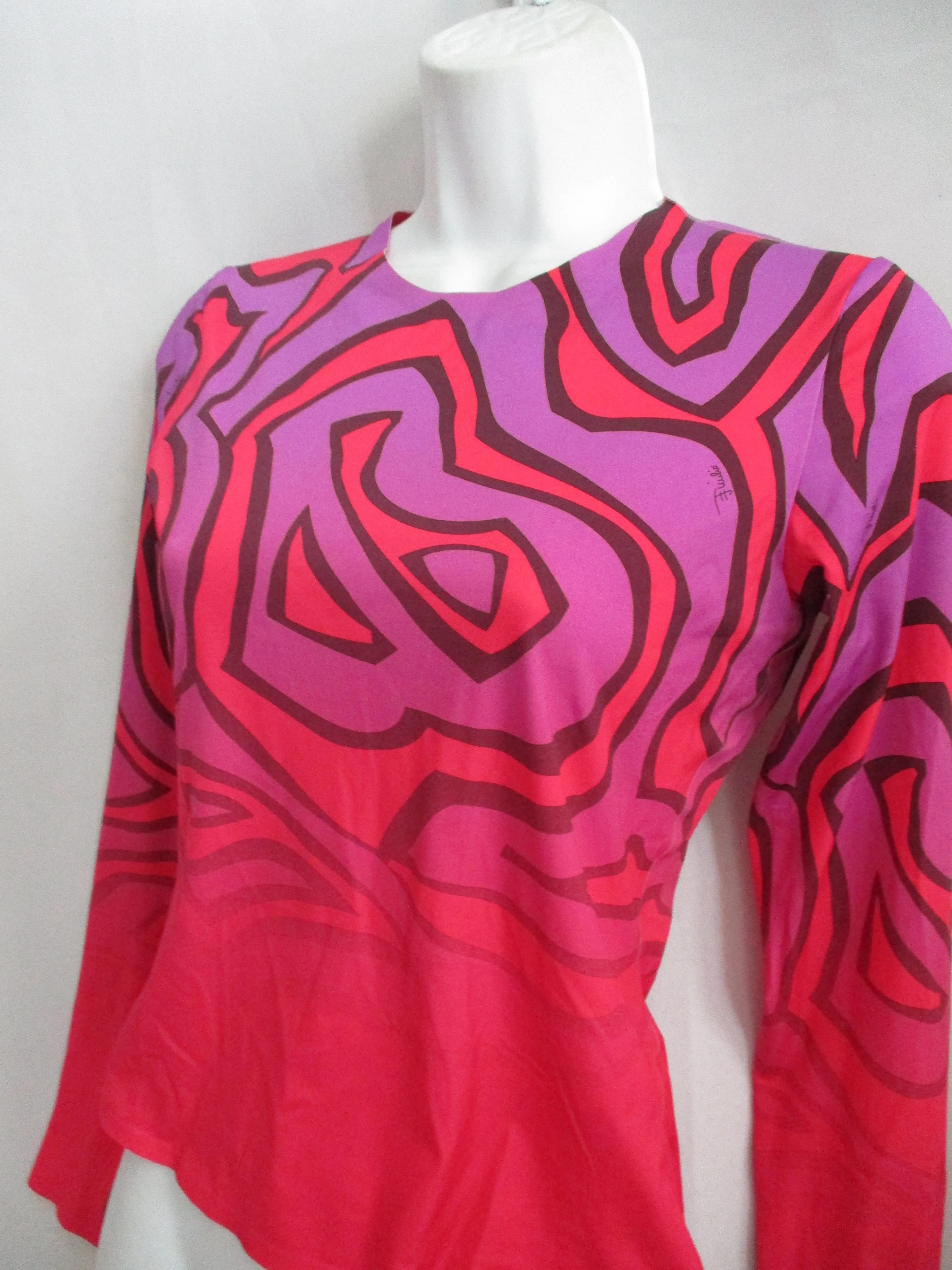 ORLEBAR BROWN   EMILIO PUCCI  GRAPHIC TOP SHIRT S Purple Pink