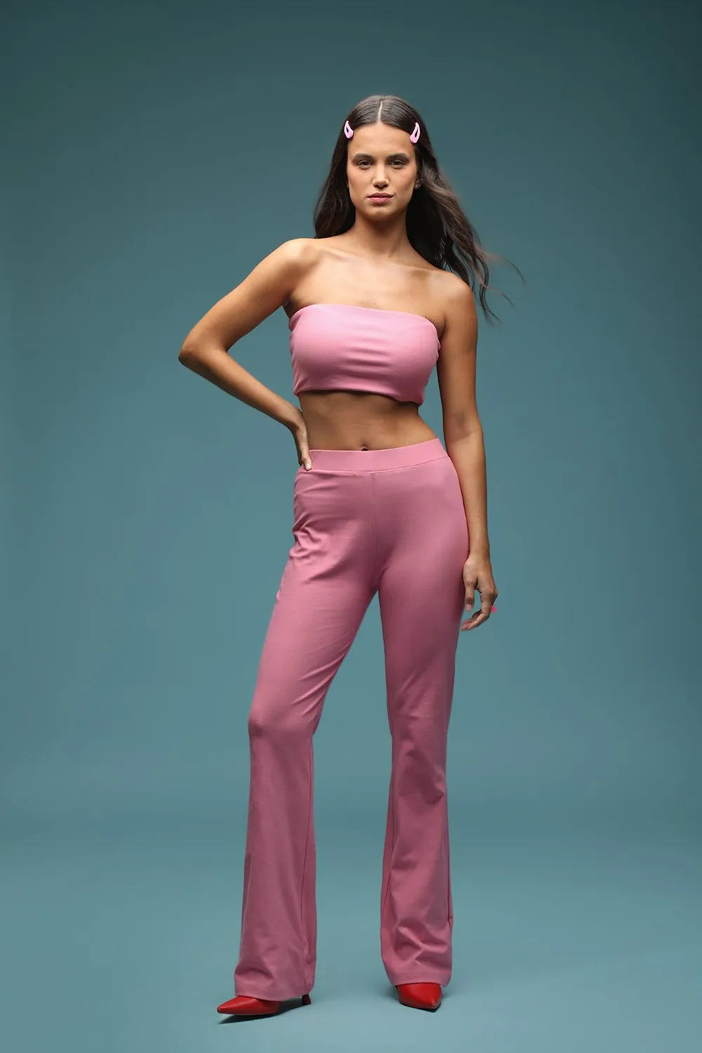 Pink Flared Up Pants