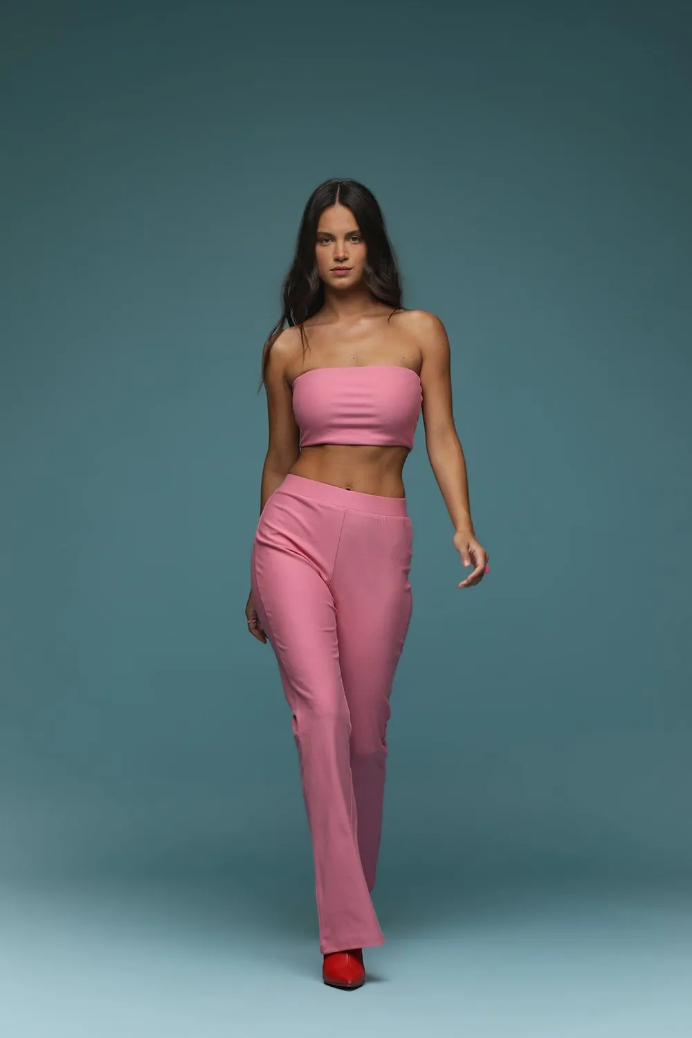 Pink Flared Up Pants