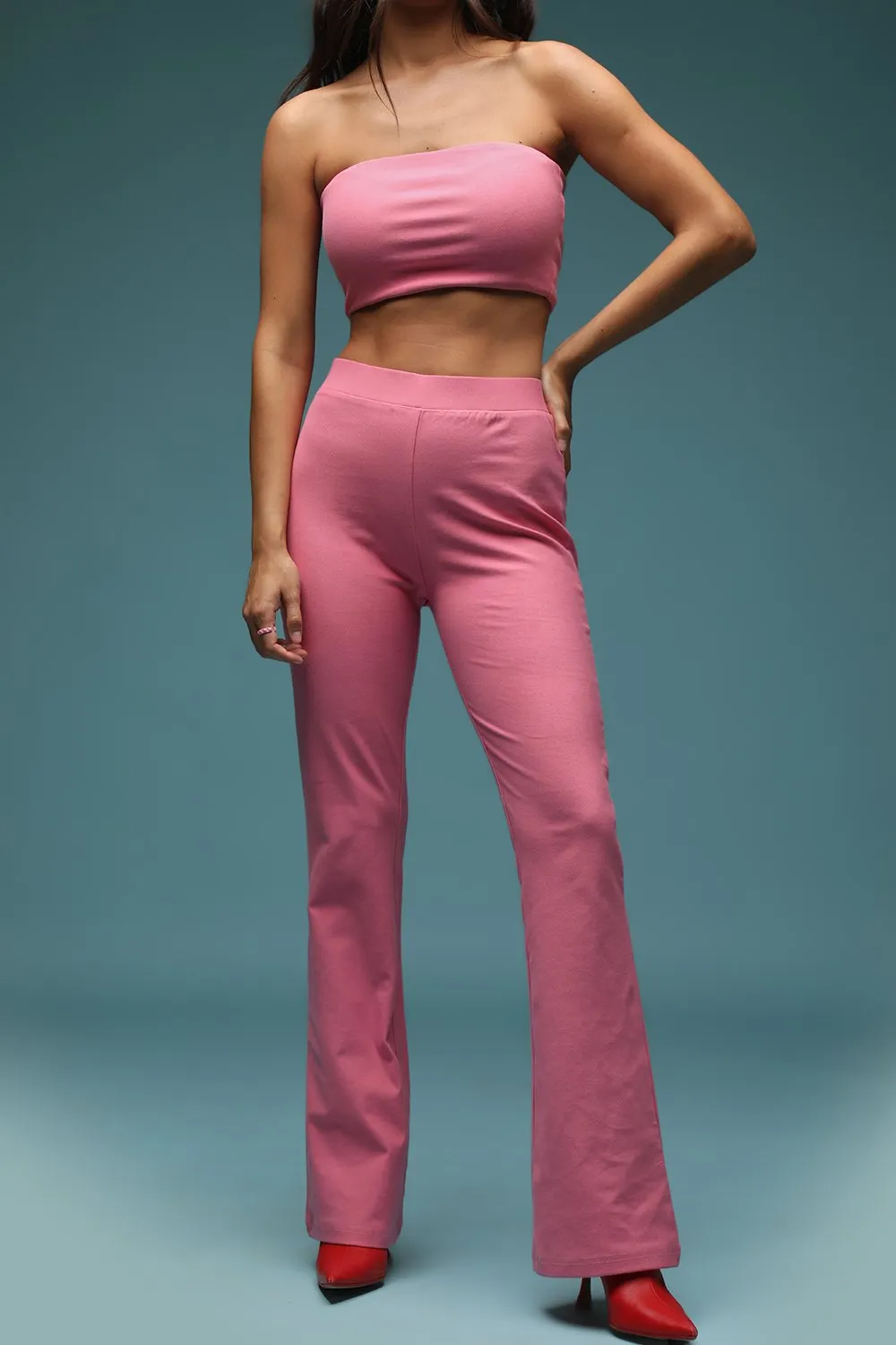 Pink Flared Up Pants