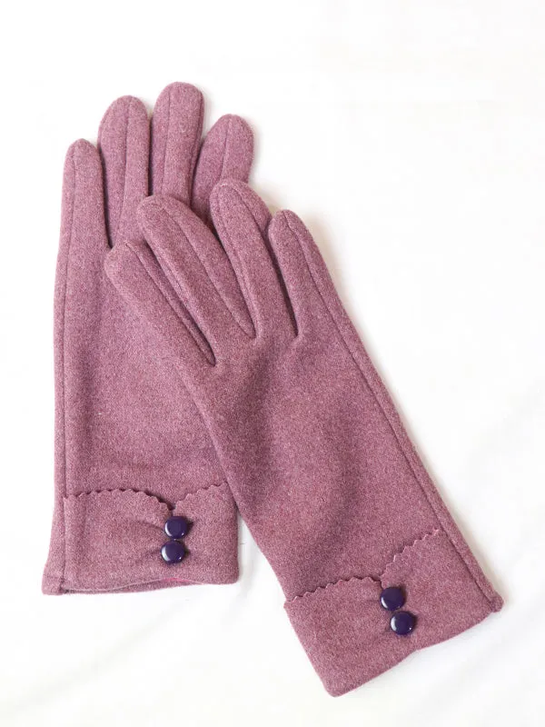 Pink Women's Winter Gloves / Girls Winter Gloves / Full Finger Gloves WG03